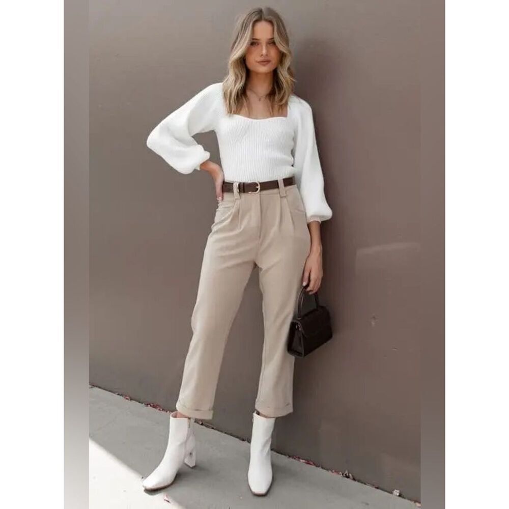 NWT Petal + Pup Lexie Pants in Beige Size 12
